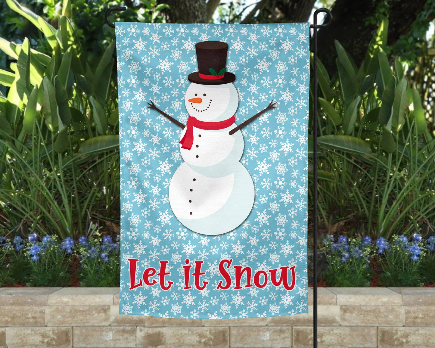 Garden Flag - Let It Snow Snowman