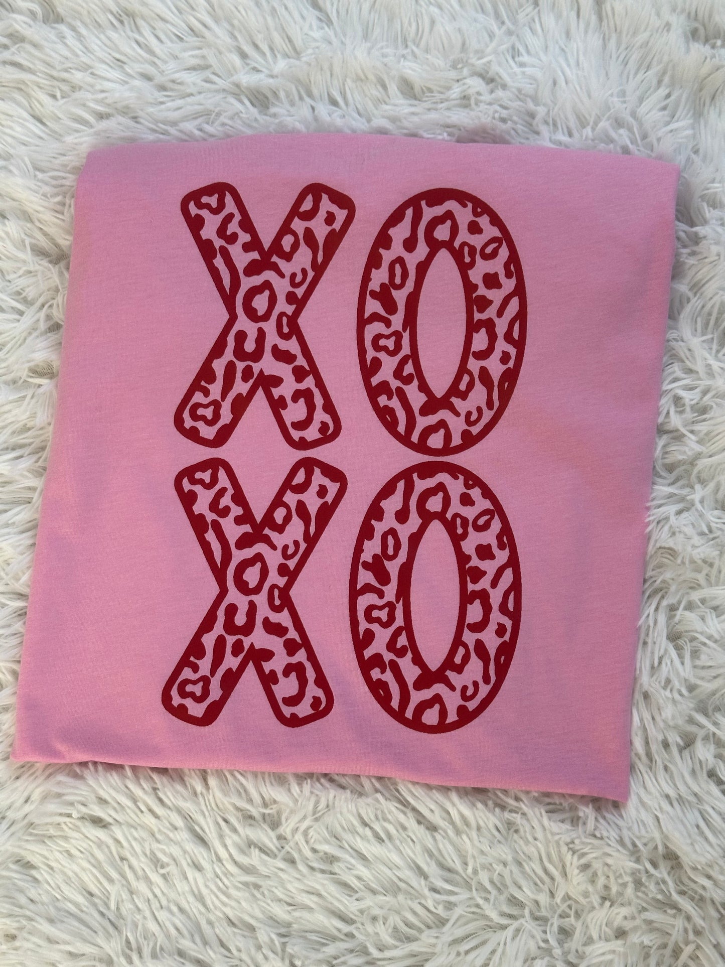 Pink/Red XOXO Graphic Tee