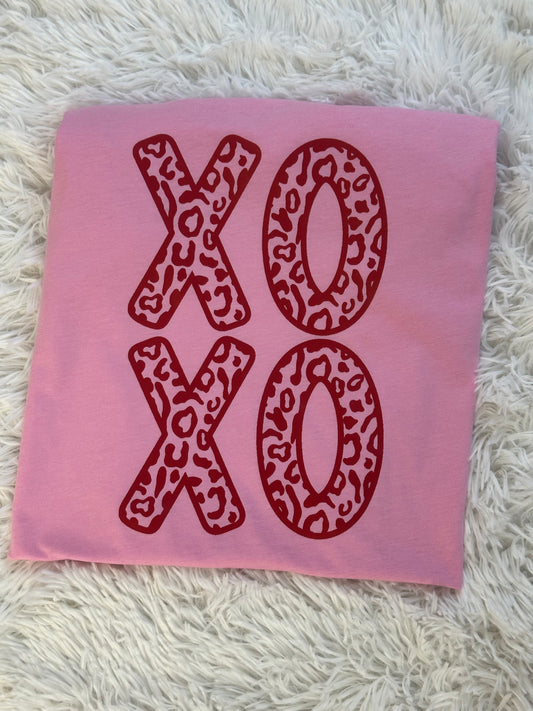 Pink/Red XOXO Graphic Tee