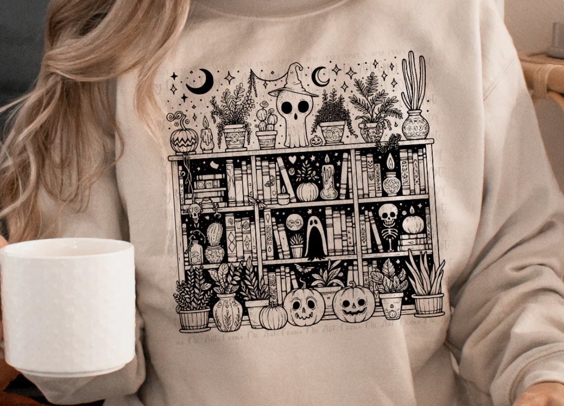 Halloween Books Spooky Books Crewneck Sweatshirt