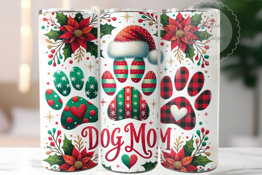 20oz. Tumbler Dog Mom Christmas Design
