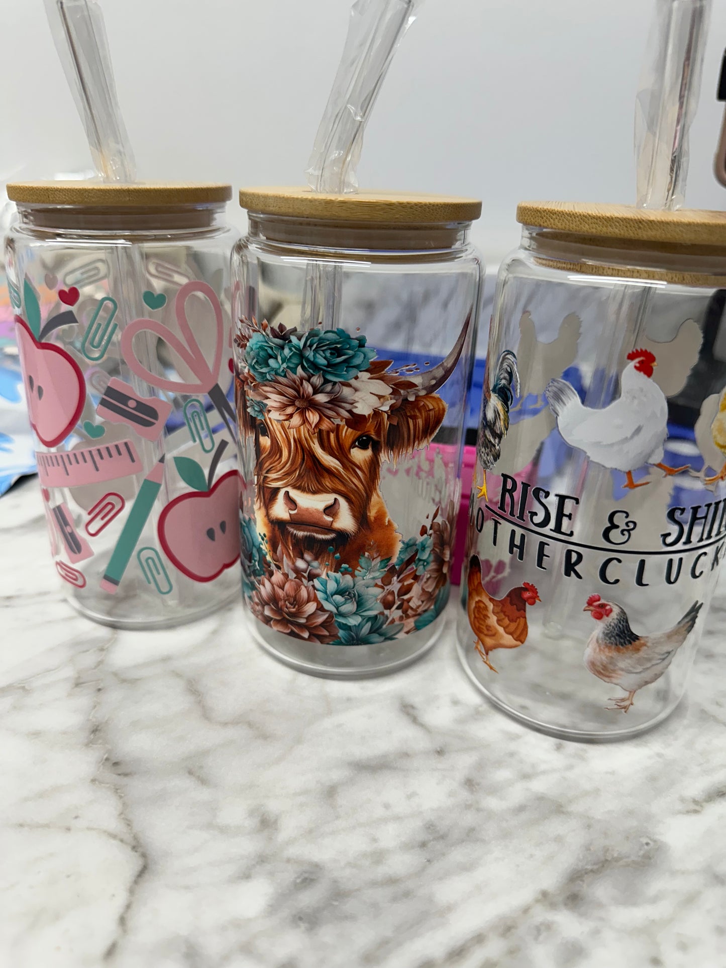 16oz Glass Can (Cup) - You Pick