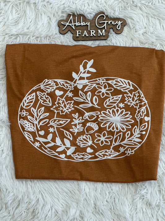 Floral Pumpkin Graphic Tee