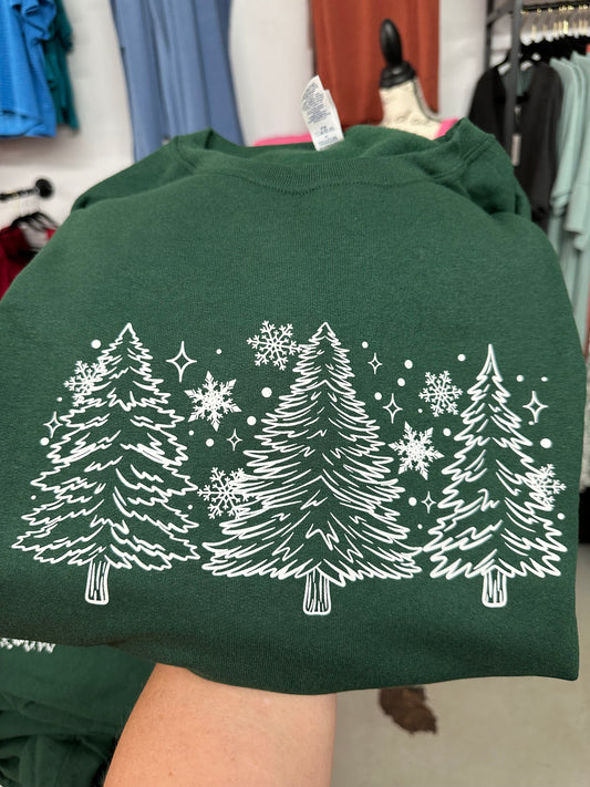 Snowy Christmas Trees… Crewneck Sweatshirt