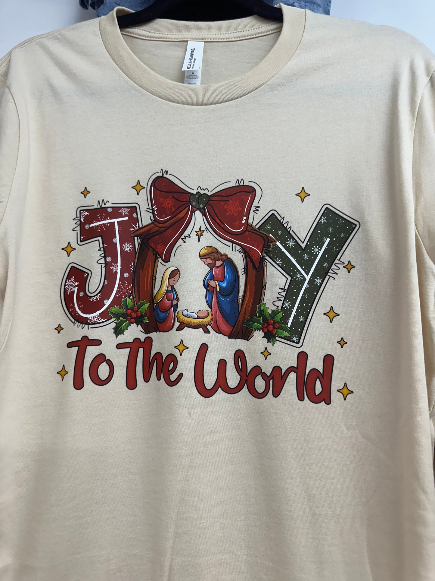 Joy To The World Long Sleeve Bella Canvas Tee