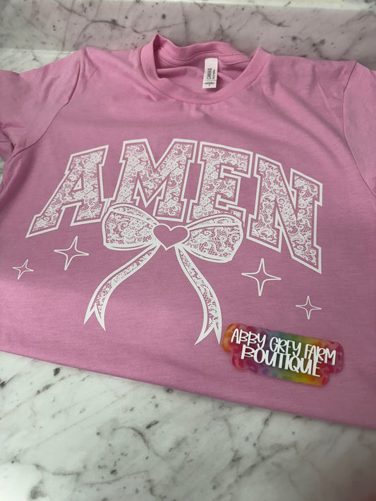 Lace Amen  Graphic Tee