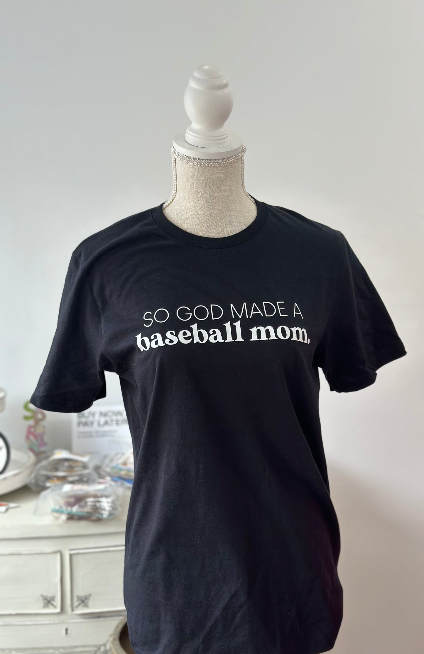 SO GOD MADE A baseball mom. Graphic Tee