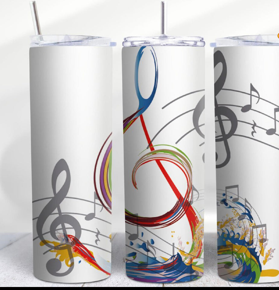 20oz. Tumbler Music Notes