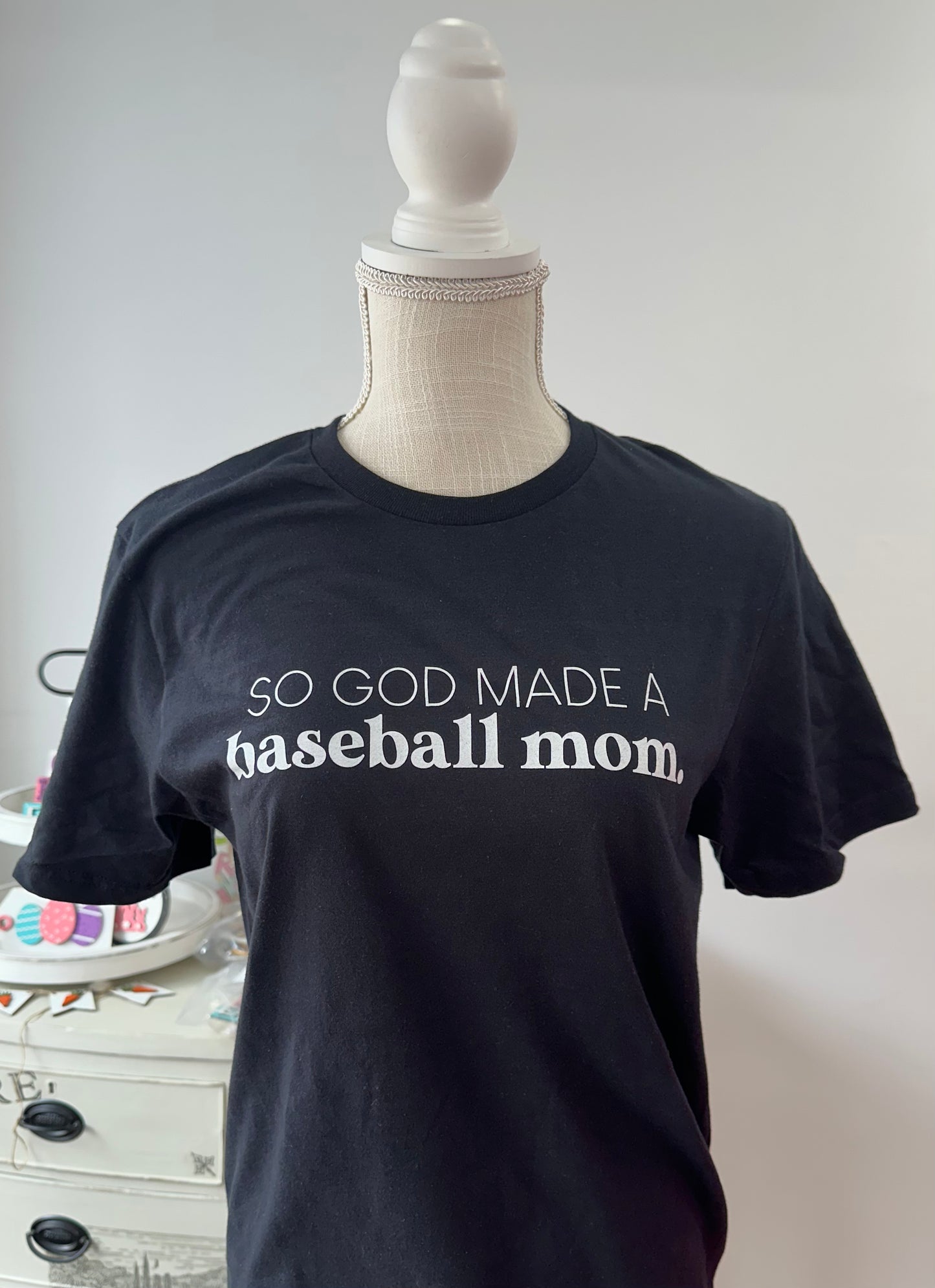 SO GOD MADE A baseball mom. Graphic Tee