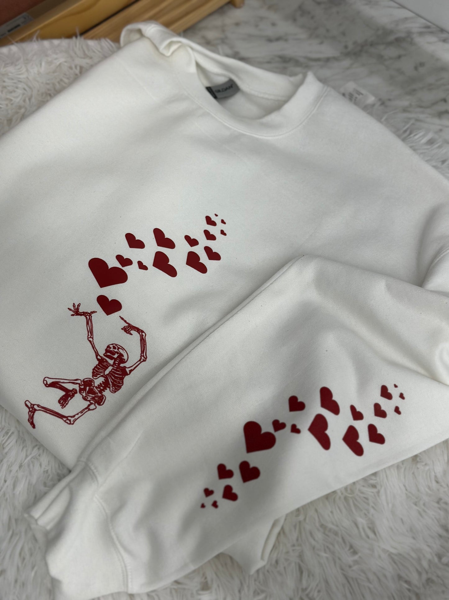 Skeleton Hearts Crewneck Sweatshirt
