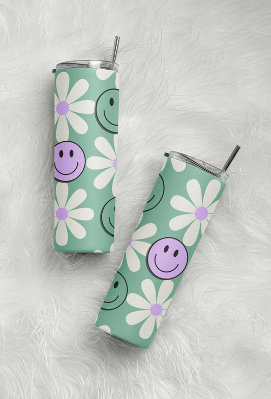 20oz. Tumbler Green/Purple Smile