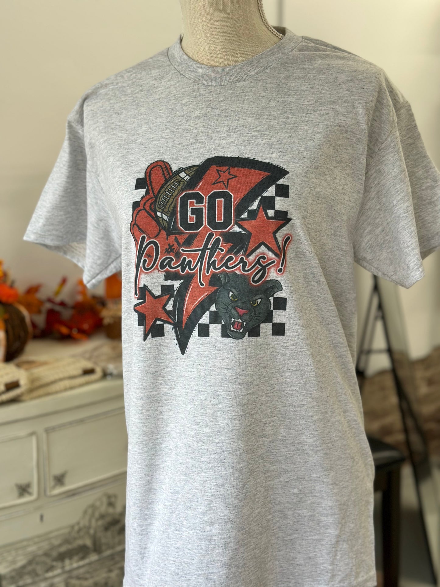 GO Panthers Football Graphic Tee