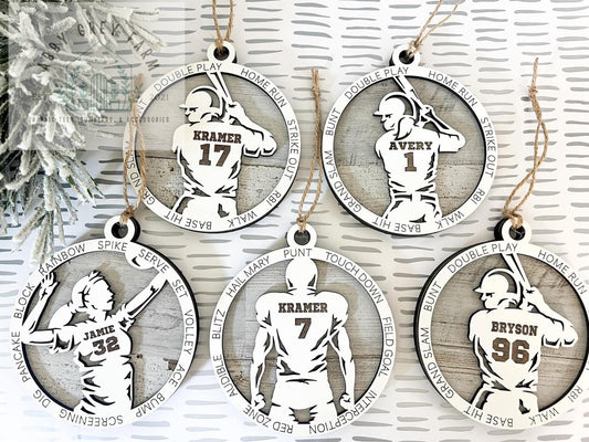 Sport Personalized Engraved Ornament