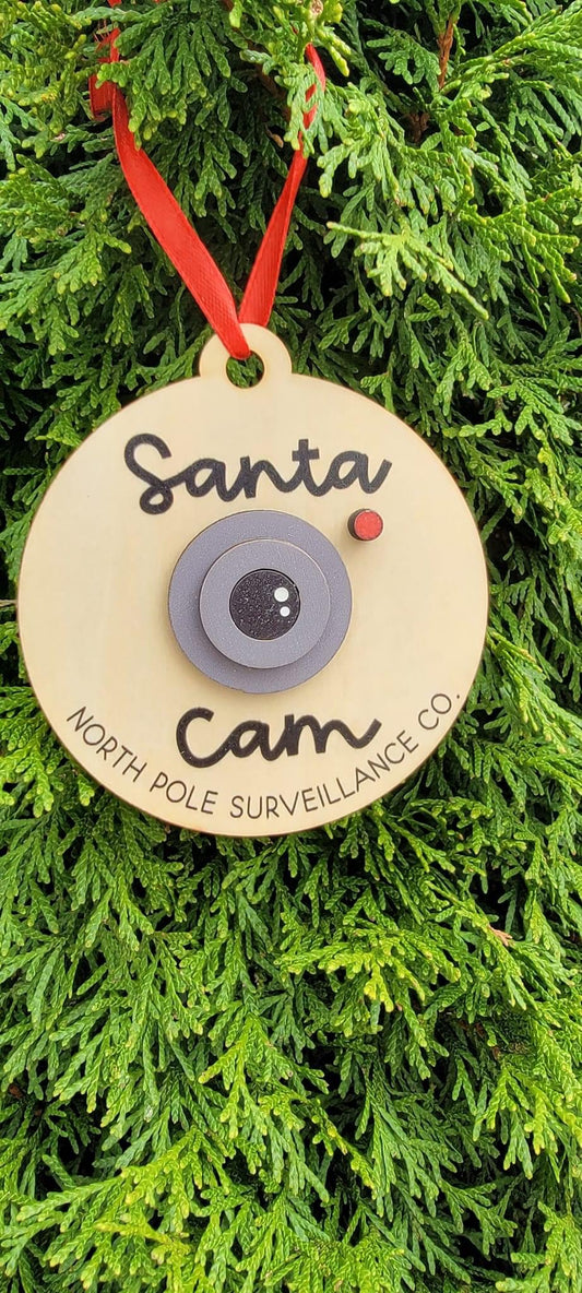 Santa Cam Christmas Ornament