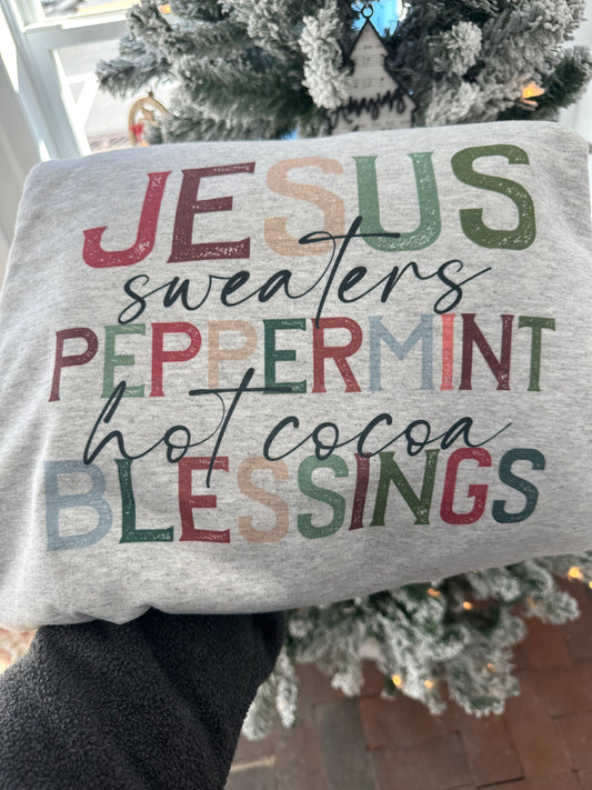 Jesus Sweaters Peppermint…  CREWNECK Sweatshirt