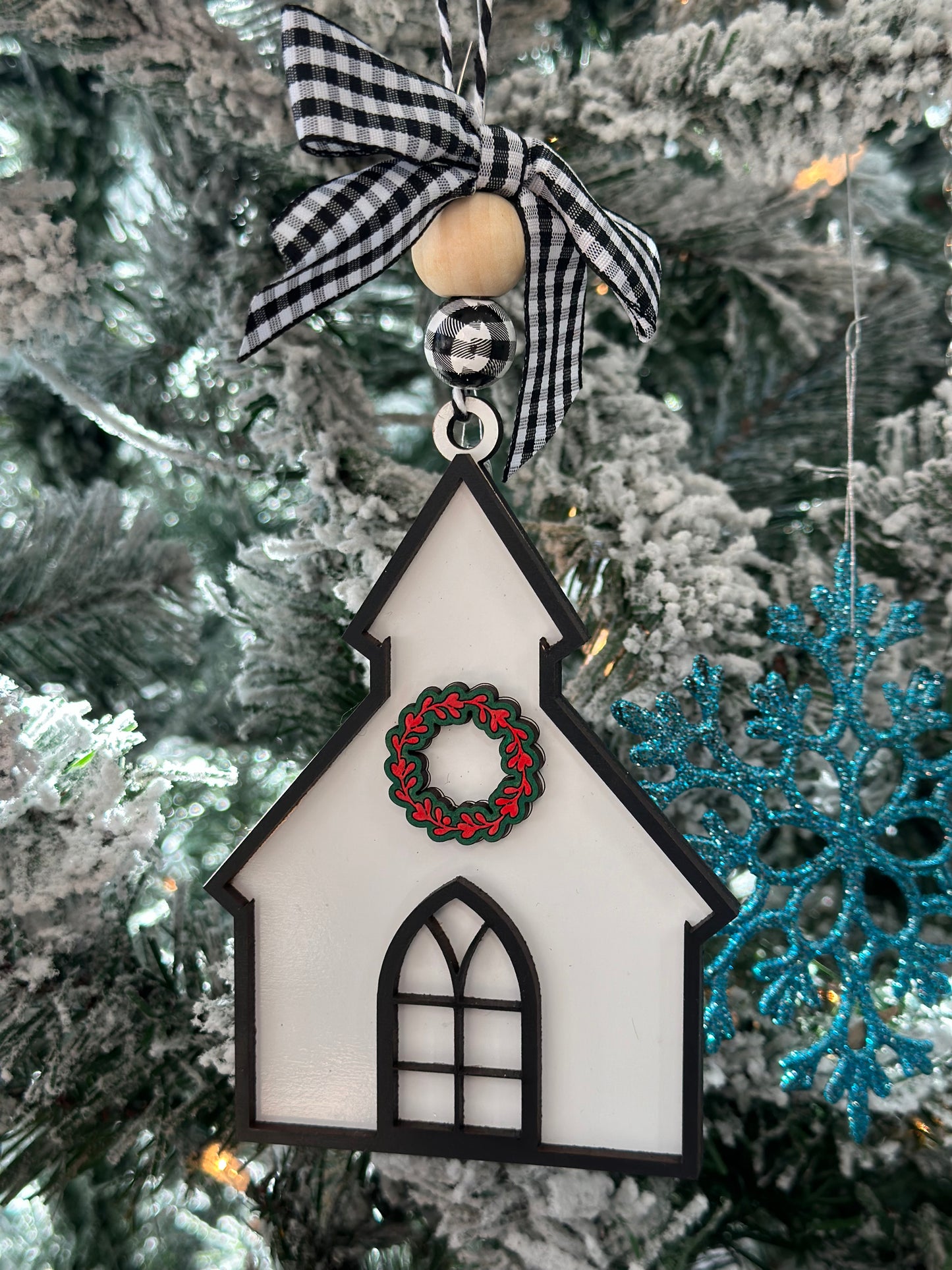 Engraved Church Christmas Ornament