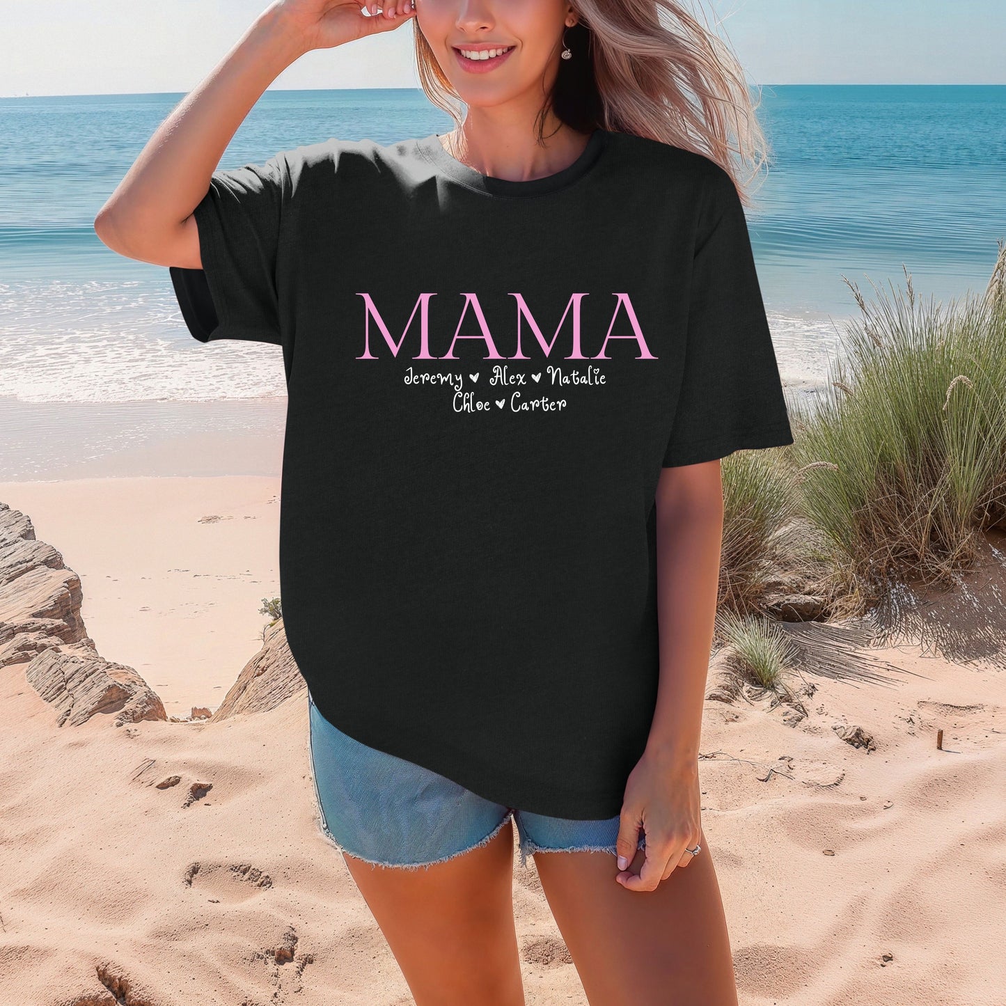 PRE-ORDER Mama/Nana Personalized Tee..Comfort Colors - Garment-Dyed Heavyweight T-Shirt