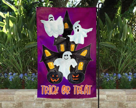Garden Flag - Trick or Treat Haunted House