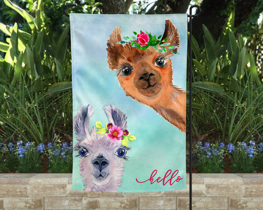 Garden Flag - Llamas