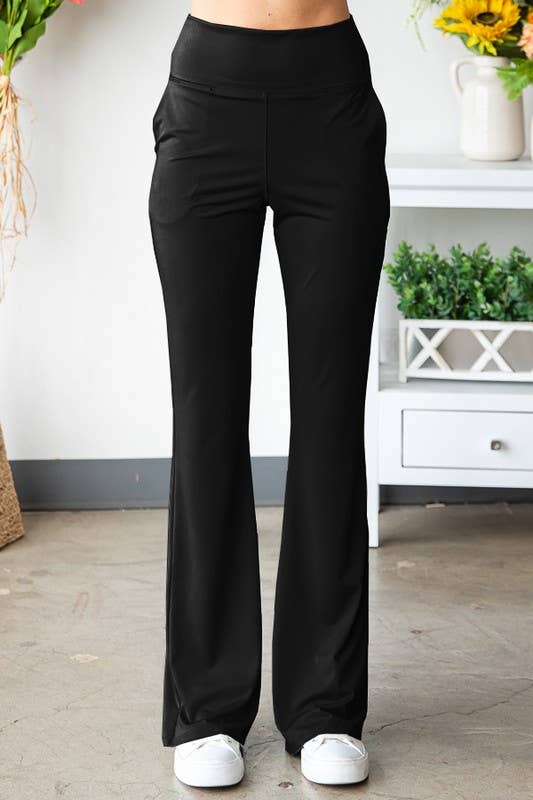 SOLID FLARE FIT LEGGINGS