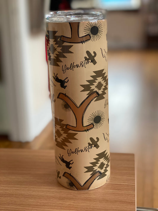 20oz. Tumbler Y Aztec design