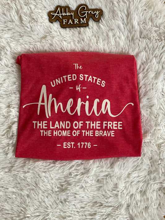 America: The Land of the Free Graphic Tee