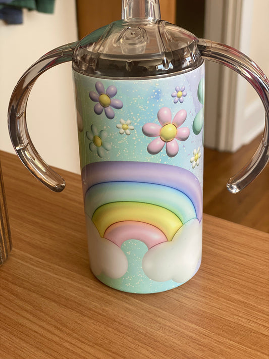 12 Oz. Sippy Cup Pastel Rainbow