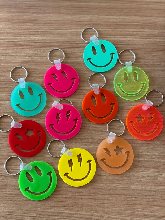 Retro Smiley Keychains