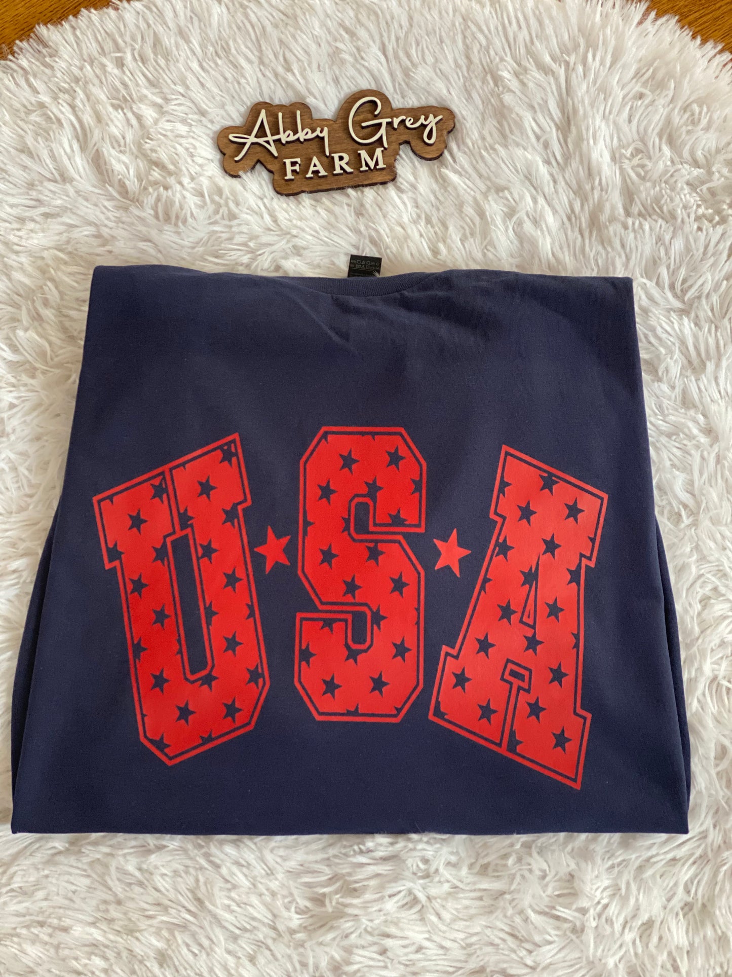 Navy/Red USA Graphic Tee