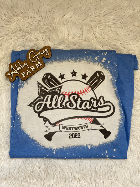 All Star Baseball bleached Tee