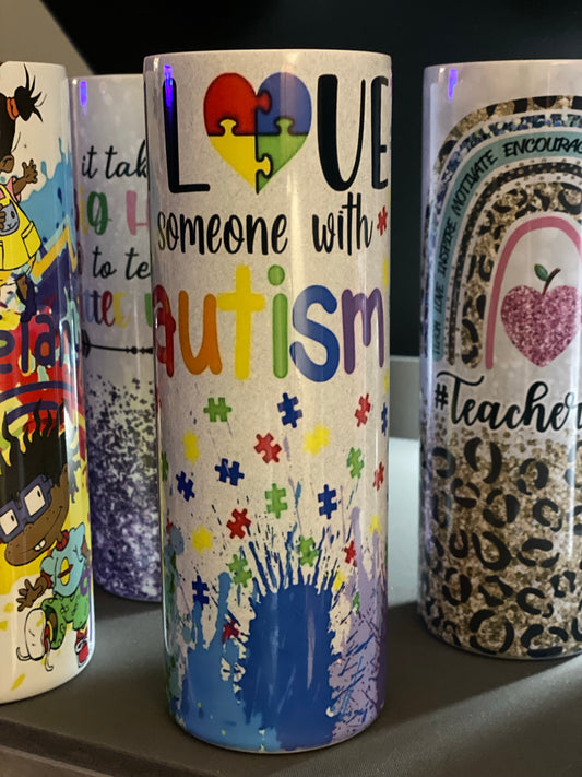 20oz. Tumbler Autism Design