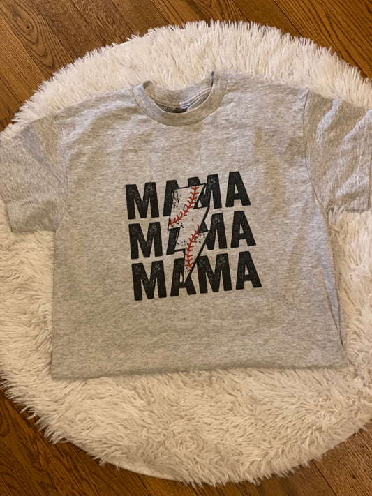 Baseball Mama Lightning  Tee ⚾️