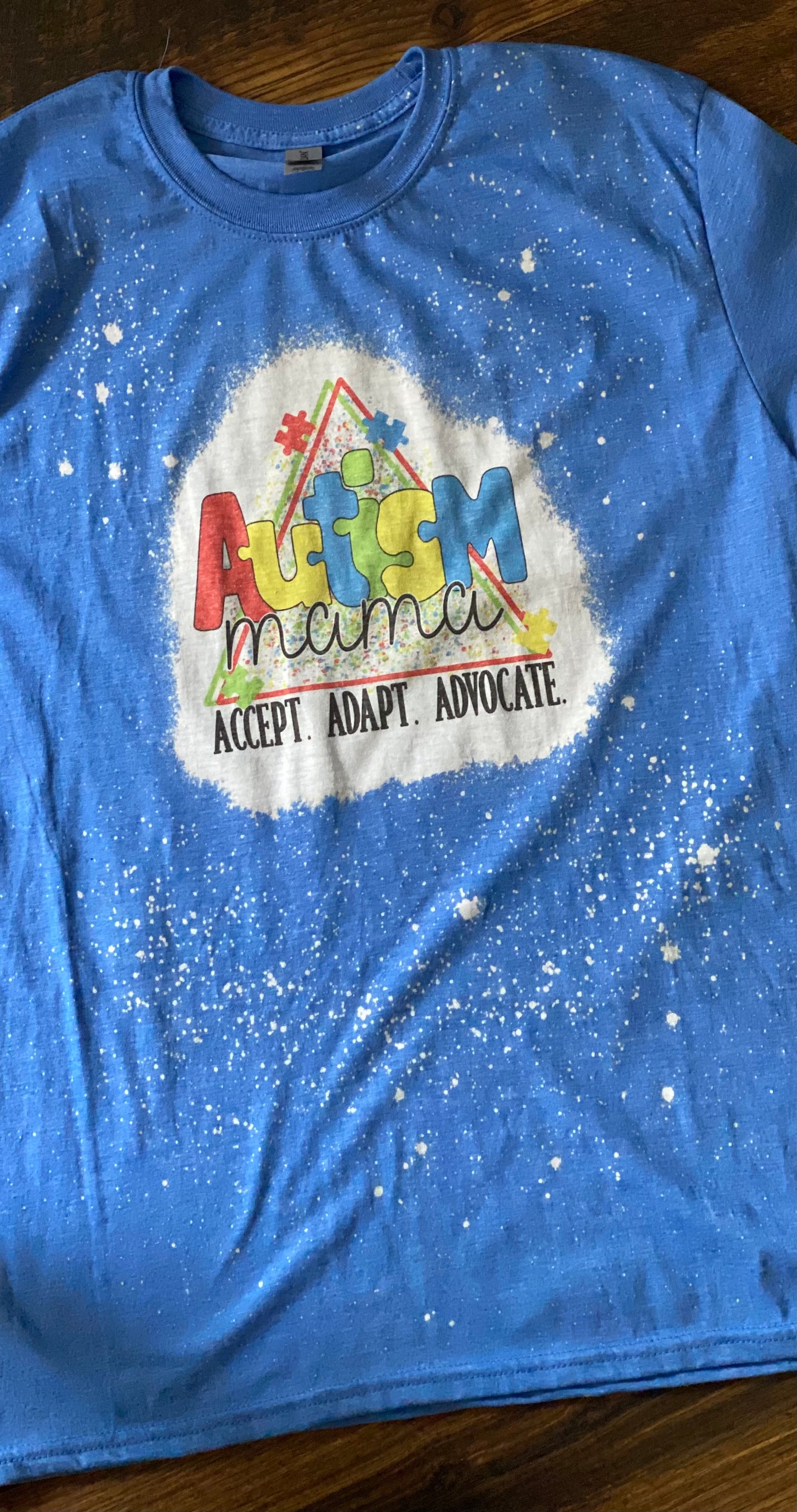 Bleached Tee Autism Mama