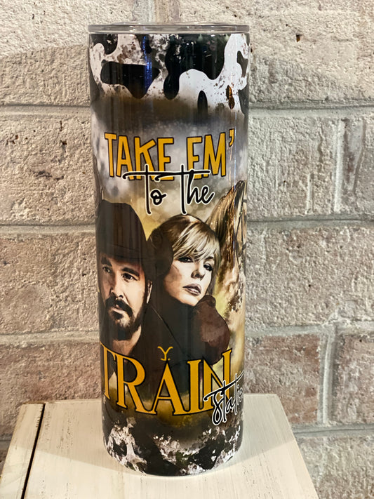 20oz. Tumbler Take ‘em to the Train Station Design