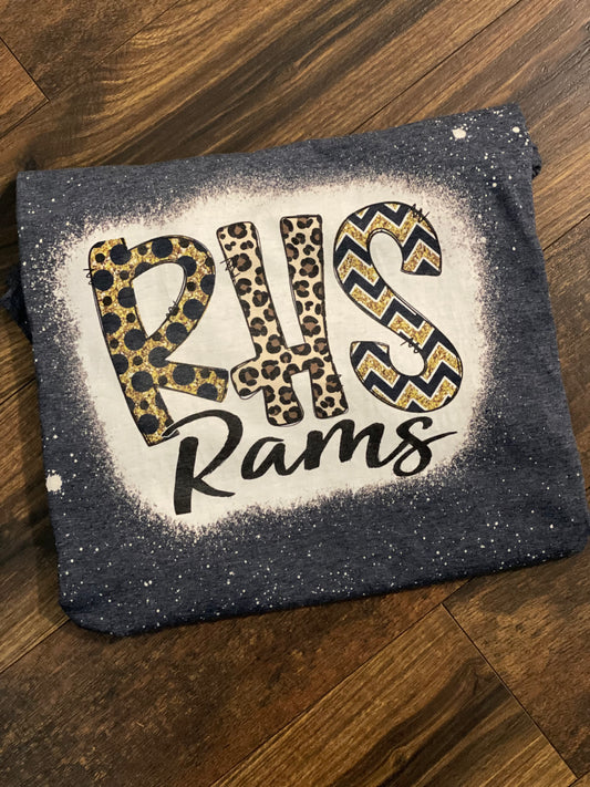 Bleached Tee- RHS Rams