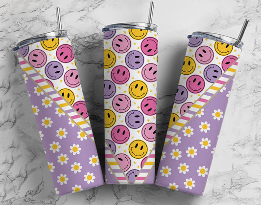 20oz. Tumbler Purple Retro Smile