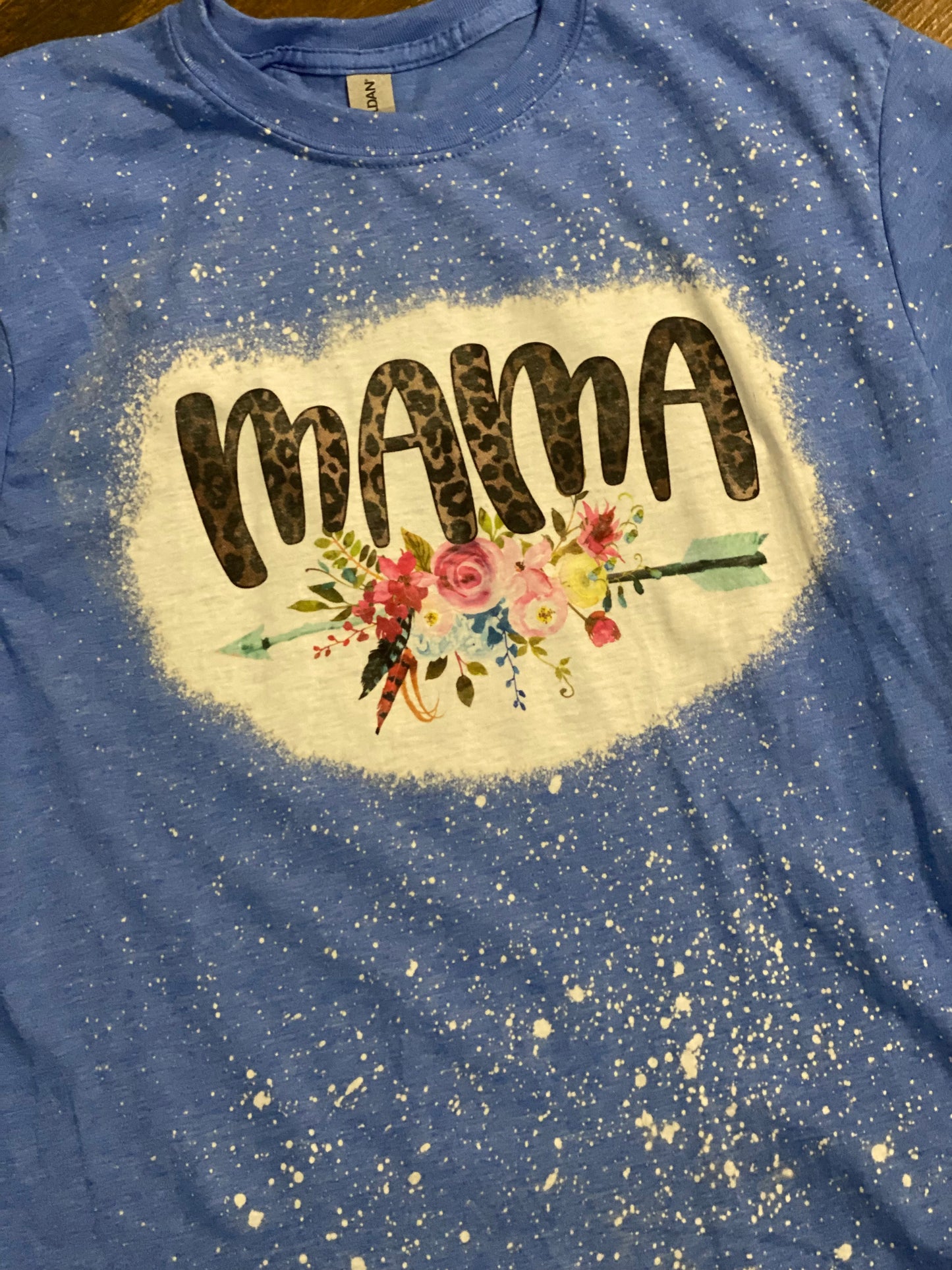 Bleached Tee- Mama Floral