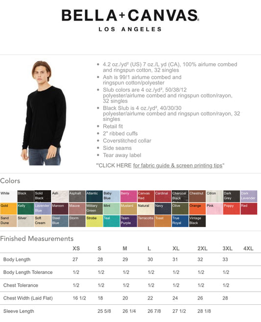 Custom Long Sleeve Bella Canvas Unisex Graphic Tee