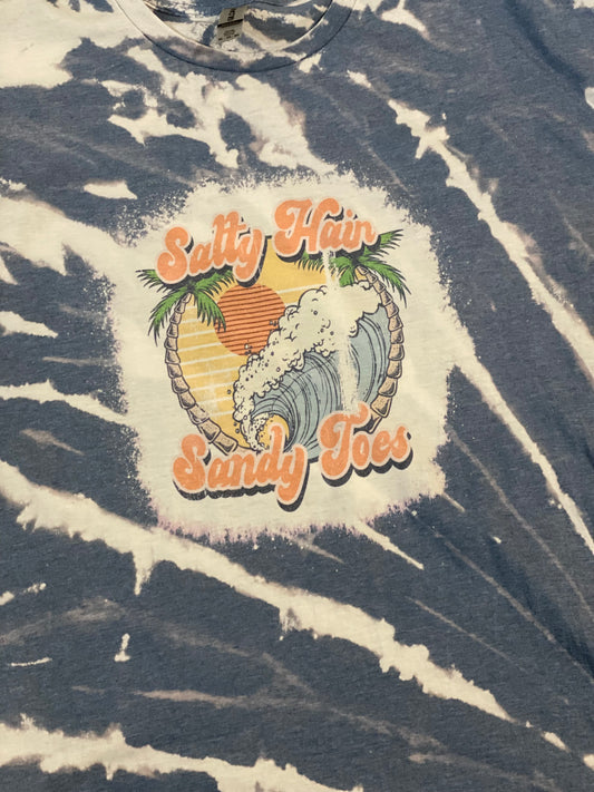 Salty Hair Sandy Toes Bleached Tee