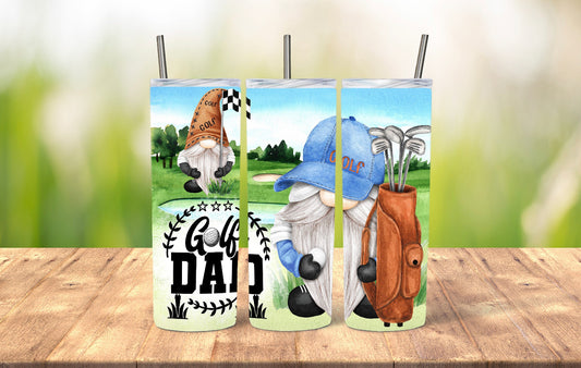 20oz. Tumbler Gnome Golf Dad Design