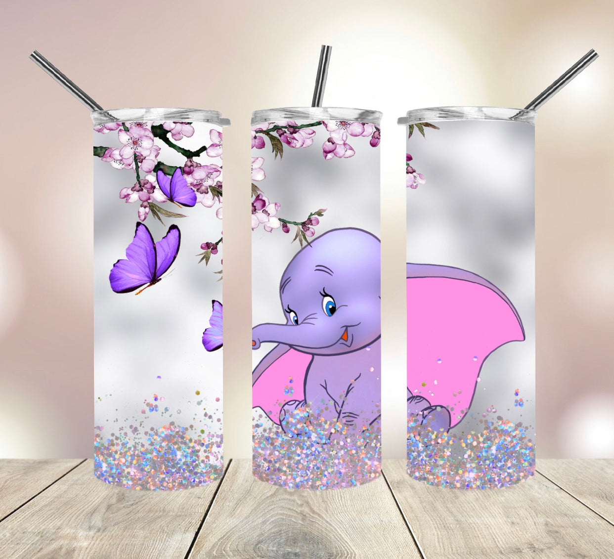 20oz. Tumbler Elephant design