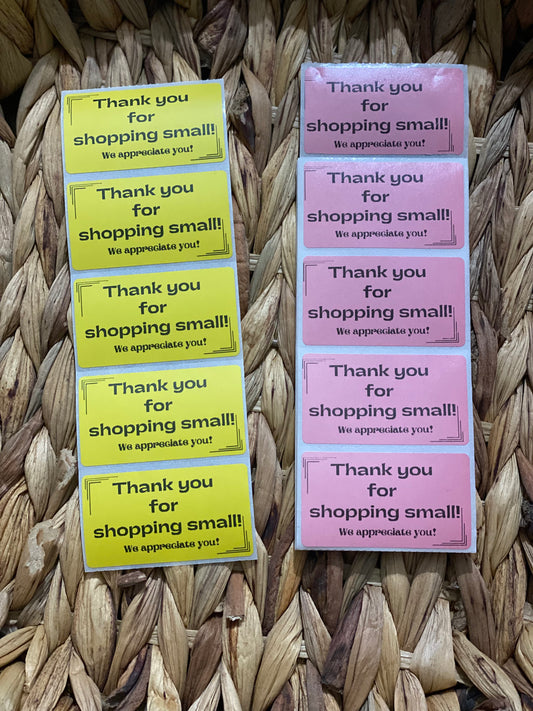 Thank you for Shopping Small Sticker