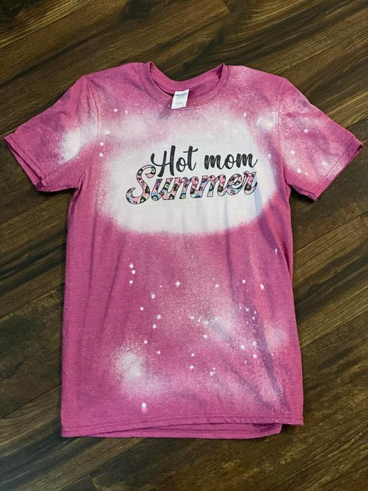 Bleached Tee- Hot Mom Summer