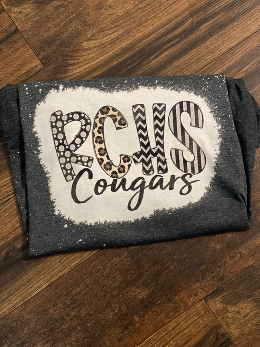Bleached Tee- RCHS Cougars