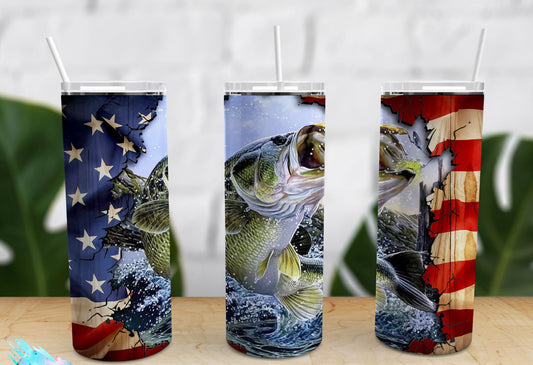 20oz. Tumbler Fishing Design