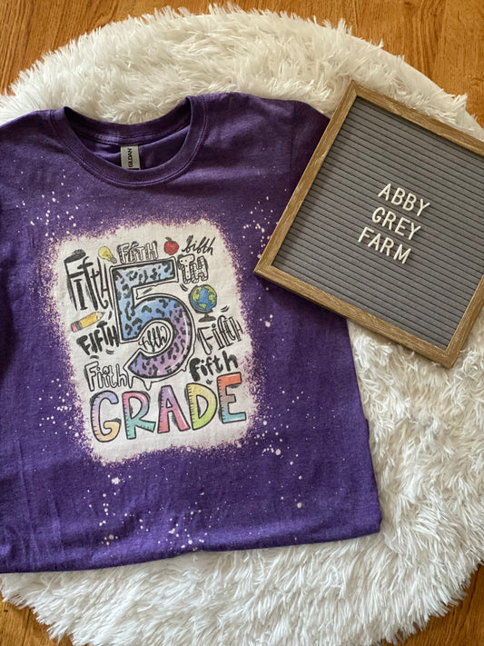 Bleached Tee- Fifth Grade